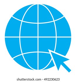 Internet icon.Go to web sign.