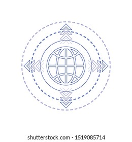 Internet icon.Go to web sign. Internet symbol. Concept of line icon