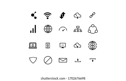 internet icon, web icon, symbol icon of internet,vector.