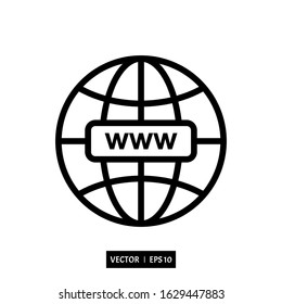 internet icon website icon vector, illustration logo template for many purpose. Isolated on white background.