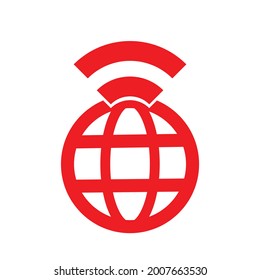 Internet icon. Wi-fi icon. web communication vector. Modern simple flat network sign. Connectivity vector illustration.