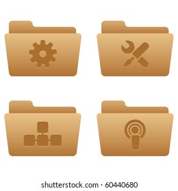 Internet Icons | Brown Folders03 Professional icons for your website, application, or presentation