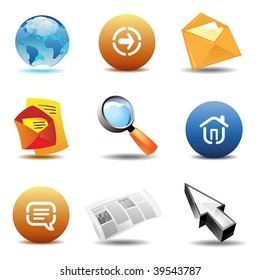 Internet icons: browsing. Vector illustration.
