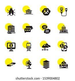 internet icons. Editable 16 internet icons. Included icons such as House, Layers, Earth globe, Payment method, Smartphone, Cloud computing, Subway. internet trendy icons for web.
