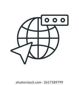 internet icons isolated on White Background. Flat style design