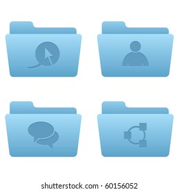 Internet Icons | Light Blue Folders 02 Professional icons for your website, application, or presentation