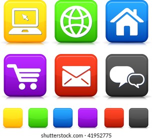  	iconos de Internet en los botones