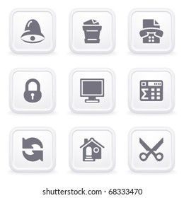 Internet icons on gray buttons 7