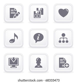 Internet icons on gray buttons 10