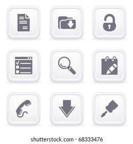 Internet icons on gray buttons 8