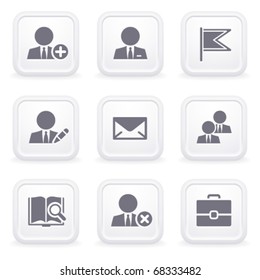 Internet icons on gray buttons 1