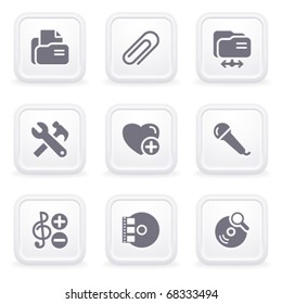 Internet icons on gray buttons 11