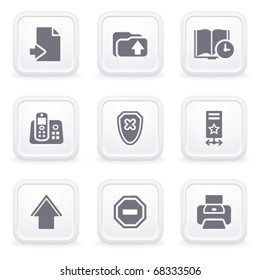 Internet icons on gray buttons 4