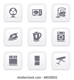 Internet icons on gray buttons 18