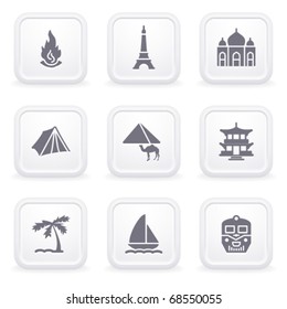 Internet icons on gray buttons 22