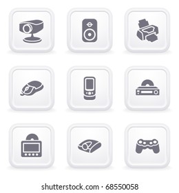 Internet icons on gray buttons 21