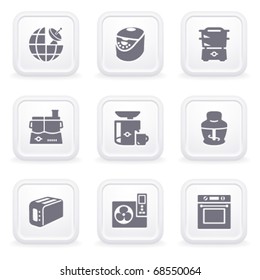 Internet icons on gray buttons 17