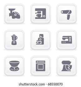 Internet icons on gray buttons 19