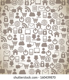 internet icons over beige background vector illustration