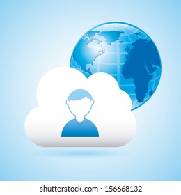 internet icons over  blue background vector illustration