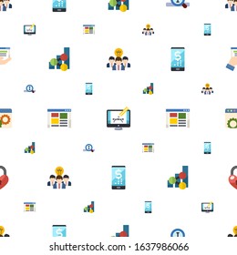 internet icons pattern seamless. Included editable flat Collaborative idea, Webdesign, Search engine, social media trends, front end icons. internet icons for web and mobile.