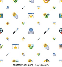 internet icons pattern seamless. Included editable flat ecommerce solutions, Affiliate Marketing, Streaming software, crypto-exchange icons. internet icons for web and mobile.