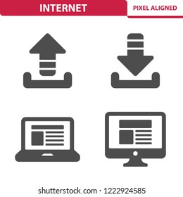Internet Icons. Professional, pixel perfect icons, EPS 10 format.