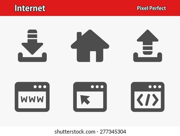 Internet Icons. Professional, pixel perfect icons optimized for both large and small resolutions. EPS 8 format. Designed at 32 x 32 pixels.