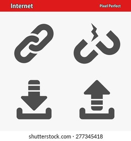 Internet Icons. Professional, pixel perfect icons optimized for both large and small resolutions. EPS 8 format. Designed at 32 x 32 pixels.