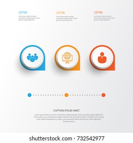 Internet Icons Set. Collection Of Account, Global, Team And Other Elements. Also Includes Symbols Such As Profile, Group, Account.