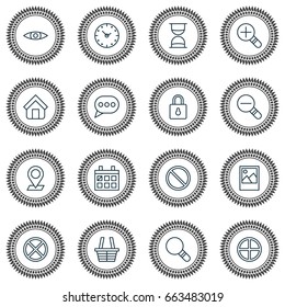 Internet Icons Set. Collection Of Estate, Obstacle, Positive And Other Elements. Also Includes Symbols Such As Glass, Add, Browse.