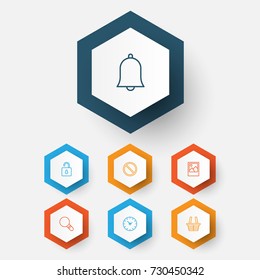 Internet Icons Set. Collection Of Unlock, Time, Obstacle And Other Elements. Also Includes Symbols Such As Picture, Basket, Padlock.