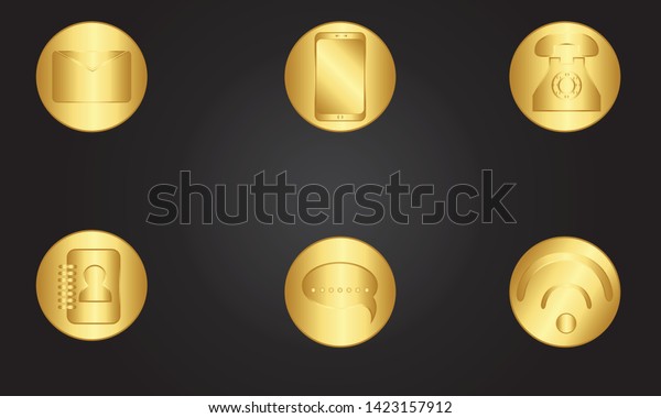 Internet Icons Set Icon Social Media Stock Vector Royalty Free