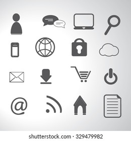 Internet icons set illustration
