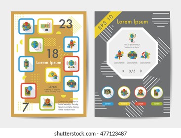 Internet icons set with long shadow,eps10