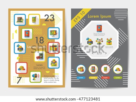 Internet icons set with long shadow,eps10