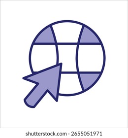 Ícones da Internet. Ilustração de vetor colorido simples