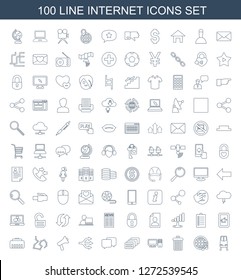 internet icons. Trendy 100 internet icons. Contain icons such as train, international music, trash bin, pc, message, chat, structure, volume. internet icon for web and mobile.