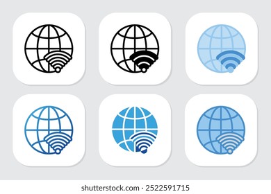 internet icons with various design styles