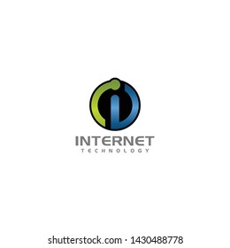 Internet Initial Signs Letter I Logo Design Concept