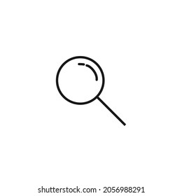 Internet and interface concept. Modern outline high quality illustration for banners and web sites. Editable stroke in trendy flat style. Line icon of magnifying glass isolated on white background 