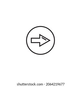 Internet and interface concept. Modern outline high quality illustration for banners, flyers and web sites. Editable stroke in trendy flat style. Line icon of click inside of circle 