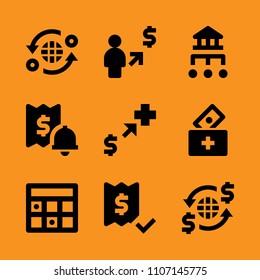 internet, isolated, e-commerce and bank icon set. Vector illustration for web and design.