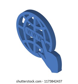Internet isometric left top view 3D icon