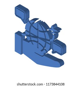 Internet isometric left top view 3D icon