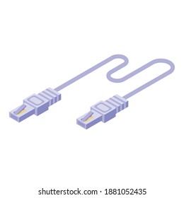 Internet lan cable icon. Isometric of internet lan cable vector icon for web design isolated on white background
