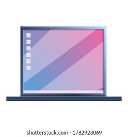 Internet laptop icon. Cartoon of internet laptop vector icon for web design isolated on white background