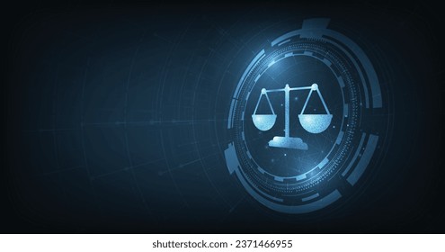 Internet law on a Dark Blue background. Cyber Law as digital legal services Labor law, Lawyer.