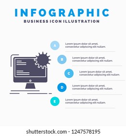 Internet, layout, page, site, static Infographics Template for Website and Presentation. GLyph Gray icon with Blue infographic style vector illustration.