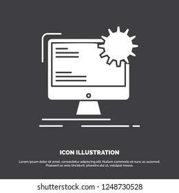 Internet, layout, page, site, static Icon. glyph vector symbol for UI and UX, website or mobile application